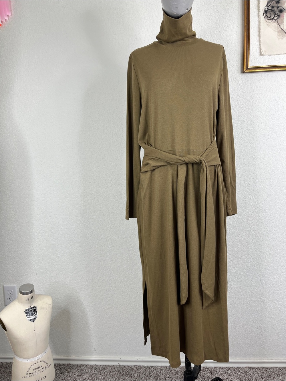 Lauren Ralph Lauren Women's Tie-Front Turtleneck Dress - Picture 2 of 11